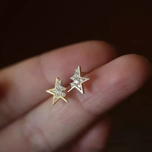 Orecchini mezza stella - , 0,20ct