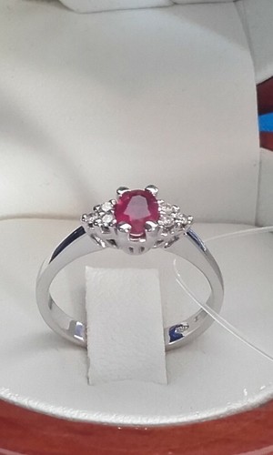 Anello oro bianco con - anello,