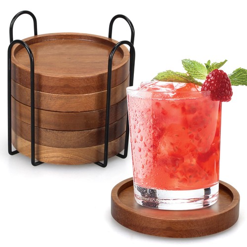 Sottobicchieri legno set - sottobicchieri,