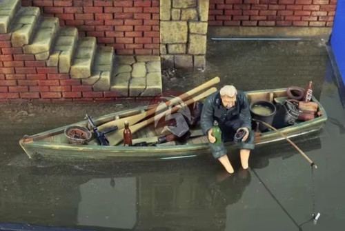 Diorama pescatore barca - diorama,