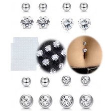 Piercing pancia finta acciaio