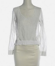 MM6 by MAISON MARTIN MARGIELA metal-cotton sheer jumper t-shirt maglia S BNWOT