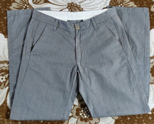 Pantaloni Carhartt A Righe Uomo, Colore Grigio, Taglia M ,  W33/L34