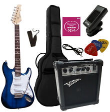 Set chitarra elettrica blu scuro chitarra elettrica con amplificatore accordatore accessori xxxxxx