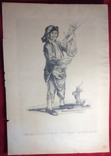 BURATTINAIO PIERANNIZZI Firenze Fine'700-DISEGNO e INCISIONE di CARLO LASINIO