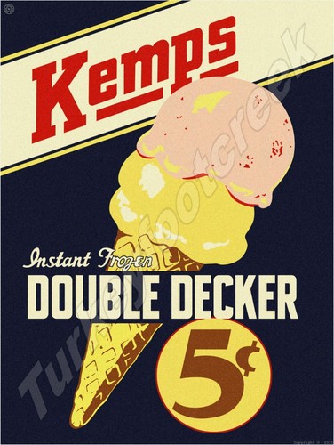 Insegna kemps gelato doppio - insegna,
