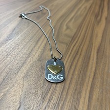 Collana Dolce & Gabbana D&G con ciondolo cuore dorato e logo