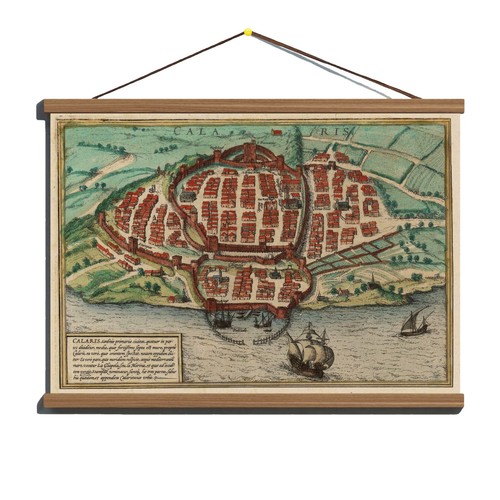 Antica mappa panoramica della