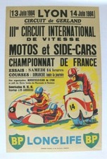 AFFICHE MOTO & SIDE-CAR LYON