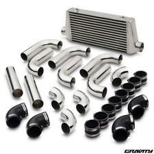 KIT INTERCOOLER FMIC 2,5" 63MM ALLUMINIO CUSTOM FAI DA TE TURBO RACE BOOST ATTACCO ANTERIORE