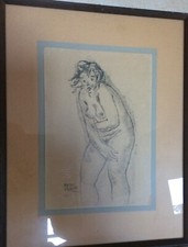 Quadro Maceo Casadei disegno Nudo di donna cm 19 x 26