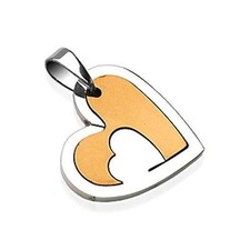 Ciondoli acciaio doppio cuore