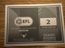 Figurine Panini EFL 2025/26