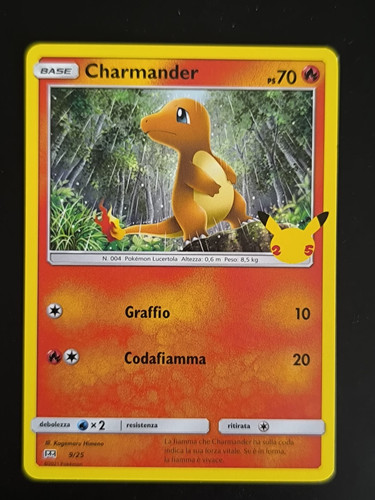 Carta pokemon charmander 25 - carta, 9/25