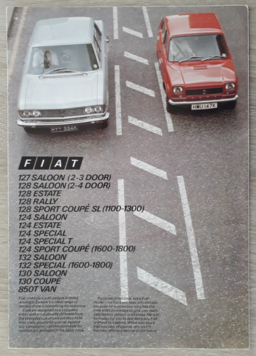 Brochure fiat gamma 1974 - brochure,