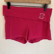 Pantaloncini Yoga Hollister Foldover Y2K Rosa Donna Logo M Lg