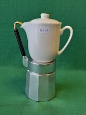 CAFFETTIERA OMG MULINO BIANCO CARAFFA IN PORCELLANA BIANCA 4 TAZZE.  BE97