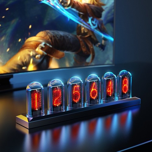 Orologio tubolare rgb nixie - tubolare,