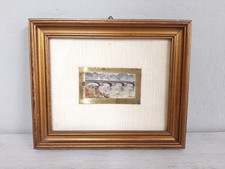 QUADRETTO MINIATURA OLIO SU LASTRA DI RAME FIRMATO MIRIAM PITTURA NAIF 1950-60