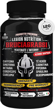 ® Bruciagrassi, Termogenico, Drenante, Pre-Workout. 120 Compresse Made in Italy.