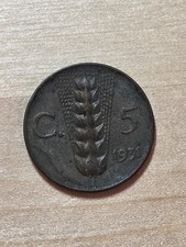 Italy 5-centesimi coin, 1931