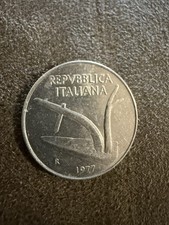 Moneta 10 Lire 1977 Rara con