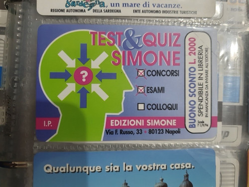 Scheda telefonica simone - scheda, ed.