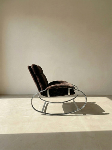 Poltrona dondolo vintage - a,