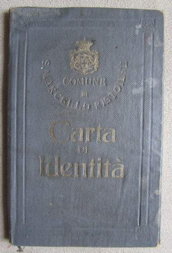 Carta identita regno italia - carta, identita'