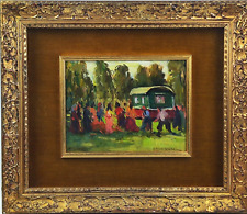 Felice Vellan (Torino 1889 - 1976) Quadro Dipinto PAESAGGIO "Tzigano di Gonzaga"