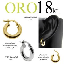 Orecchino oro bianco giallo - bianco,