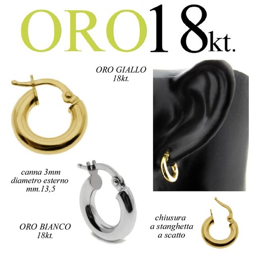 Orecchino oro bianco giallo - o,