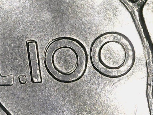 100 lire 1972 errore - 100,