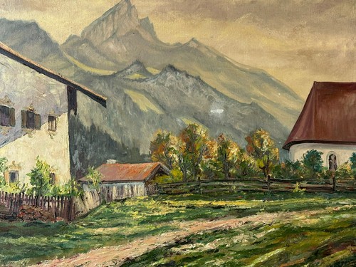 Quadro olio tela paesaggio - olio,
