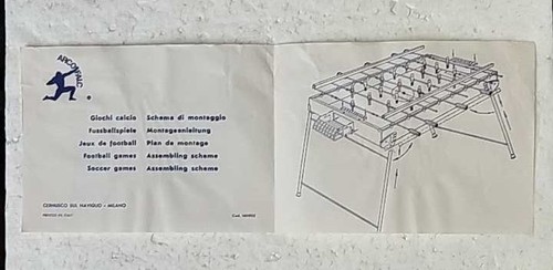 Calcio balilla arcofalc foglio - balilla,