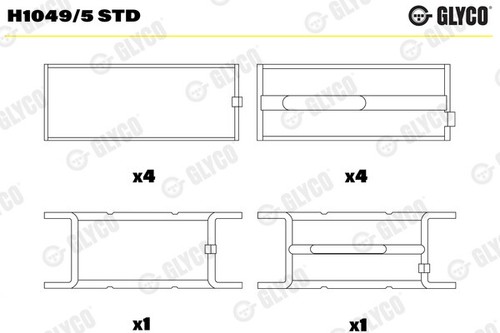 Cuscinetti albero motore glyco - albero,