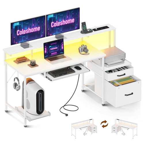 Coleshome scrivania gaming con - scrivania,