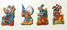 Lotto 4 figurine Plasteco Formaggino Mio Serie Paperino nello spazio Walt Disney