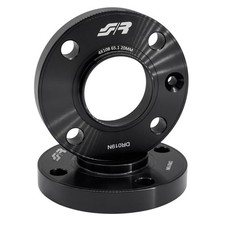 2 distanziali alluminio nero 20mm 4x108 mozzo 65,1