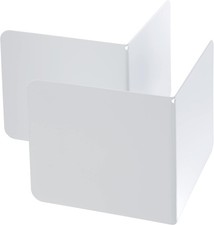 4302-10, Reggilibri in Metallo, 130 X 140 X 140 Mm, 2 Pezzi, Bianco IT