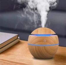 Diffusore Aromi Olio Essenziale Umidificatore Nebulizzatore Aromaterapia Legno Grana Rotondo