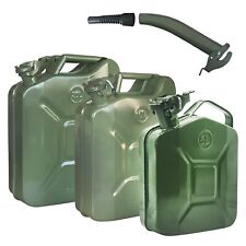 Tanica  benzina per carburante diesel 5 10 20 lt in metallo verde militare