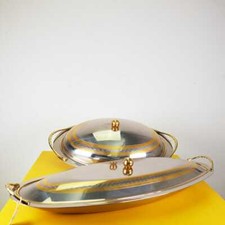 coppia di vassoi da portata