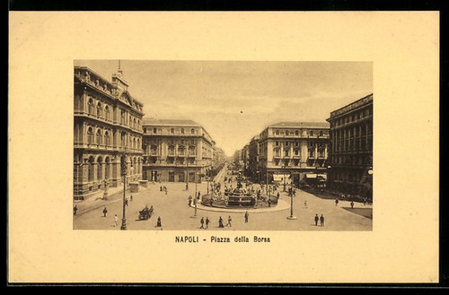 Cartolina napoli piazza della - piazza,