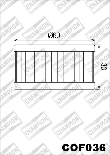 Cof036 filtro olio - filtro, champion