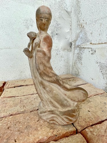 Vecchia statuina ceramica - vecchia,