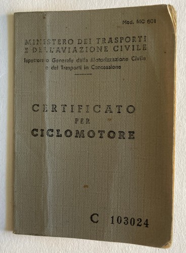 Libretto per circolazione - per,