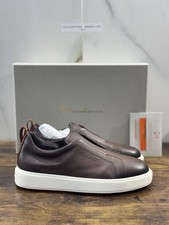 Santoni Sneaker No Lace Pelle