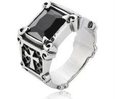 Anello acciaio inox gotico - in,