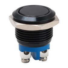 Interruttore 12V a Pulsante, Mini 16Mm Pulsanti on off in Metallo Rotondo, Unive